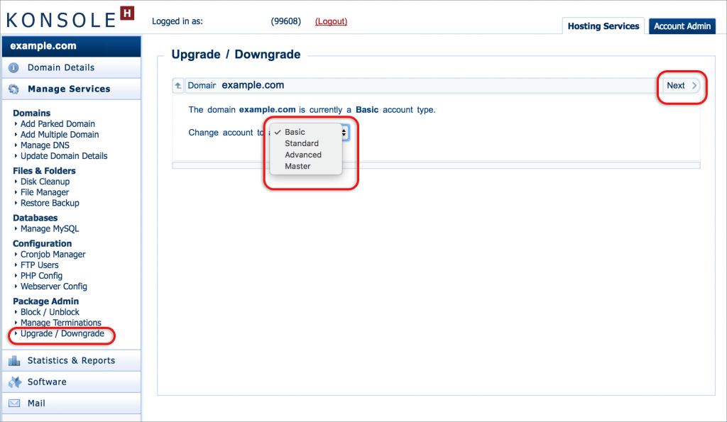 How to Upgrade/Downgrade your web hosting package xneelo Help Centre