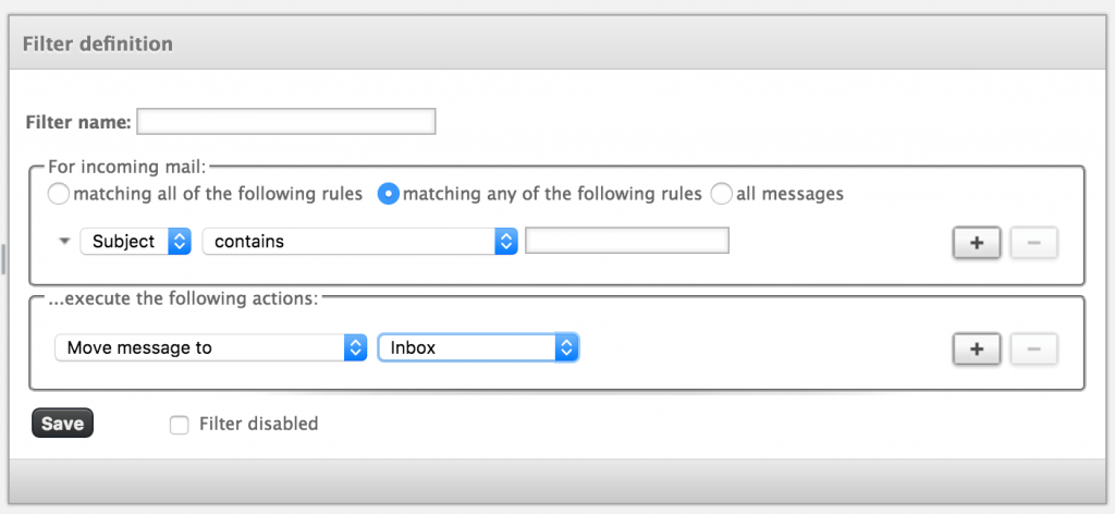 How To Create Email Filtering Rules - Xneelo Help Centre