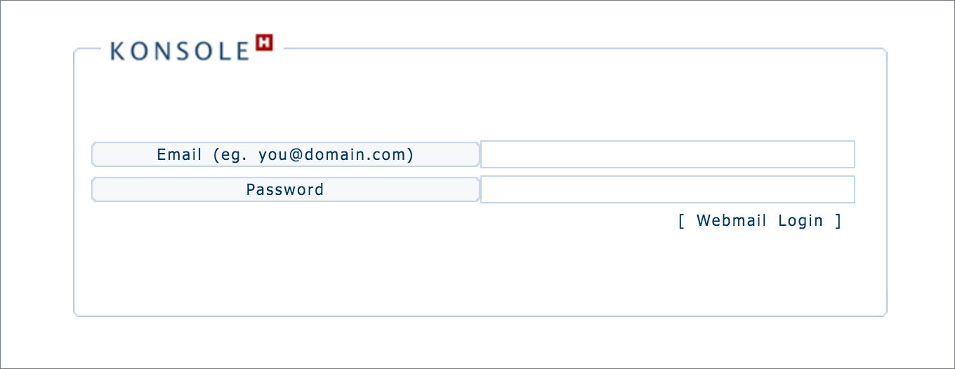 Logging into your domain email account via webmail