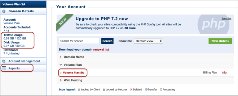 How To View Traffic And Disk Usage For A Volume Plan Xneelo Help Centre