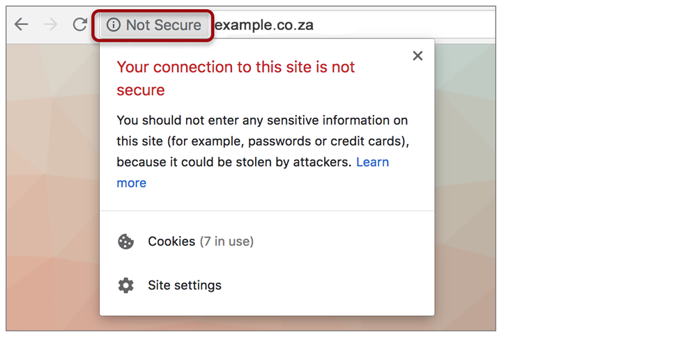 How To Fix The Not Secure Website Warning In Chrome Xneelo Help Centre