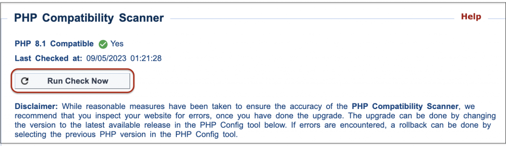PHP Compatibility Checker - Xneelo Help Centre