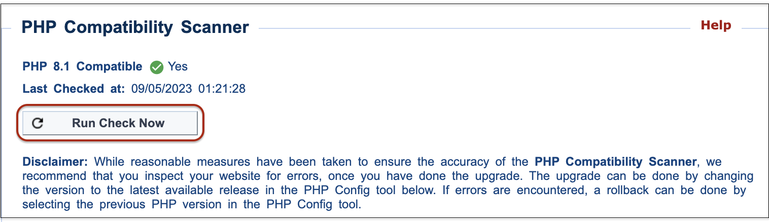 PHP compatibility checker