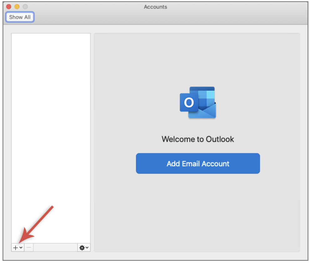 Outlook 365 setup in mac
