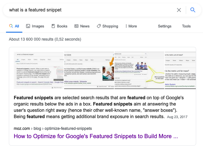 featured snippet